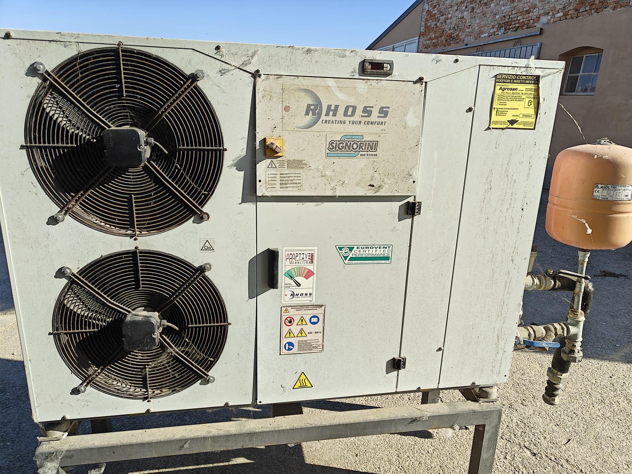Impianto Climatizzazione Chiller RHOSS + 6 Split (Fancoil) - In Blocco