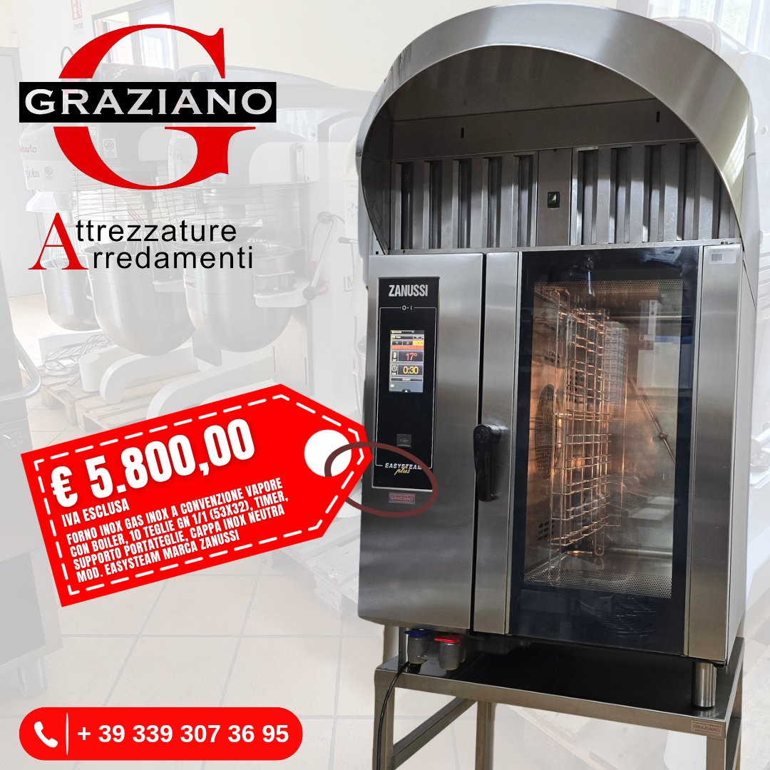 FORNO A GAS ZANUSSI 10 teglie GN 1/1 seminuovo ZANUSSI usato in vendita a Palermo