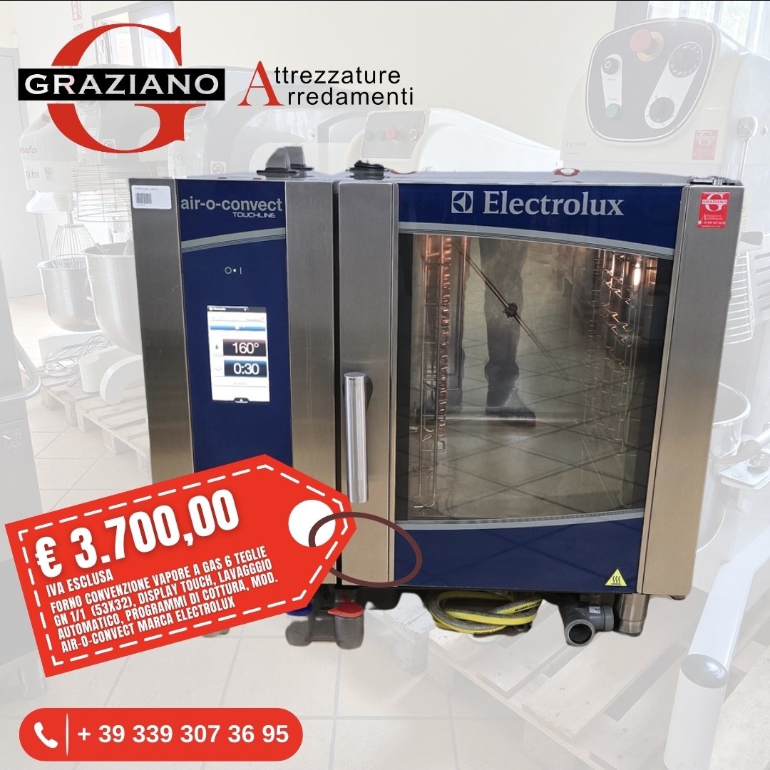 FORNO GAS 6 teglie GN 1/1 ELECTROLUX usato ELECTROLUX usato in vendita a Palermo