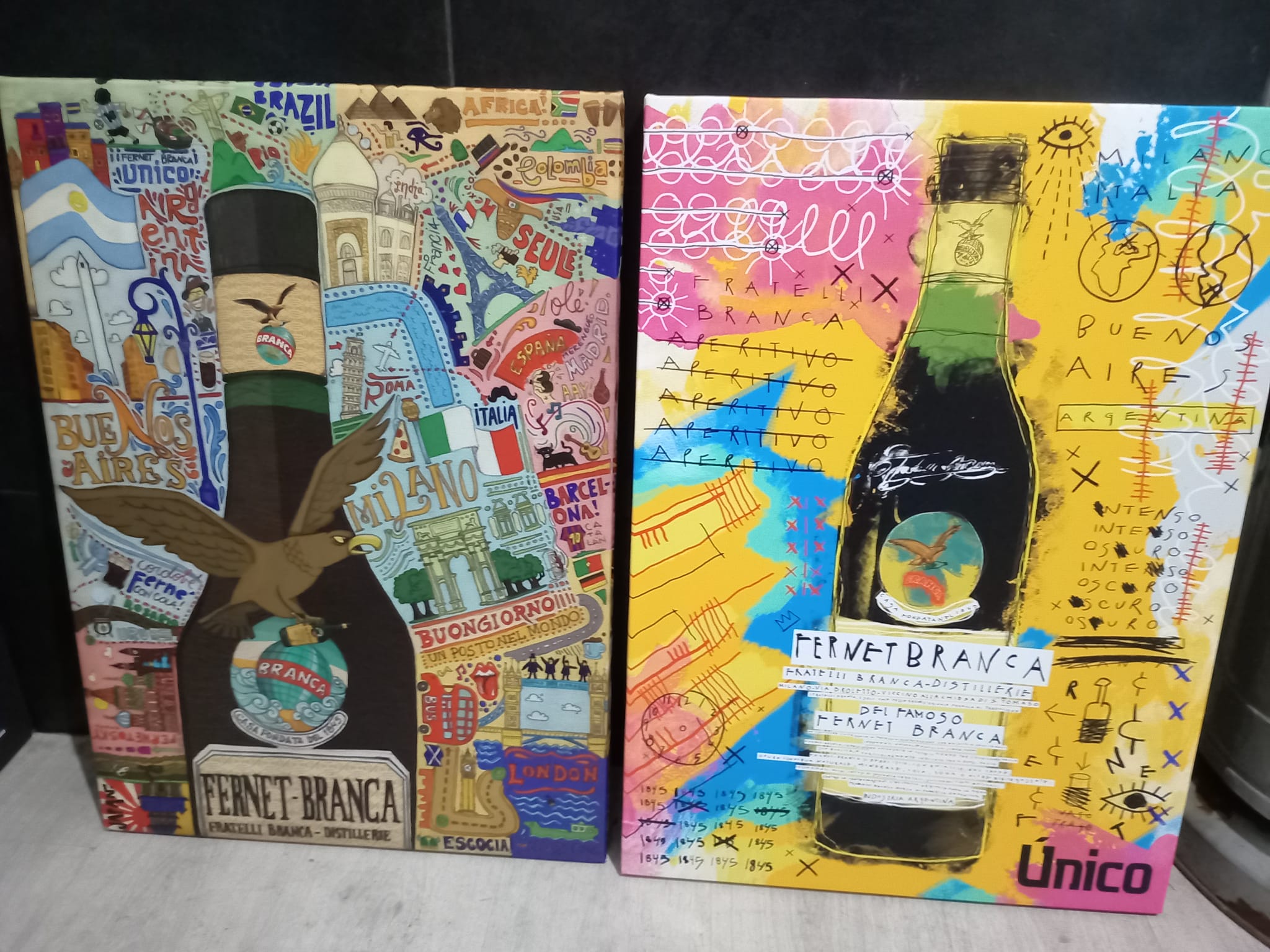 Coppia Quadri Pop Art / Street Art 50X70
