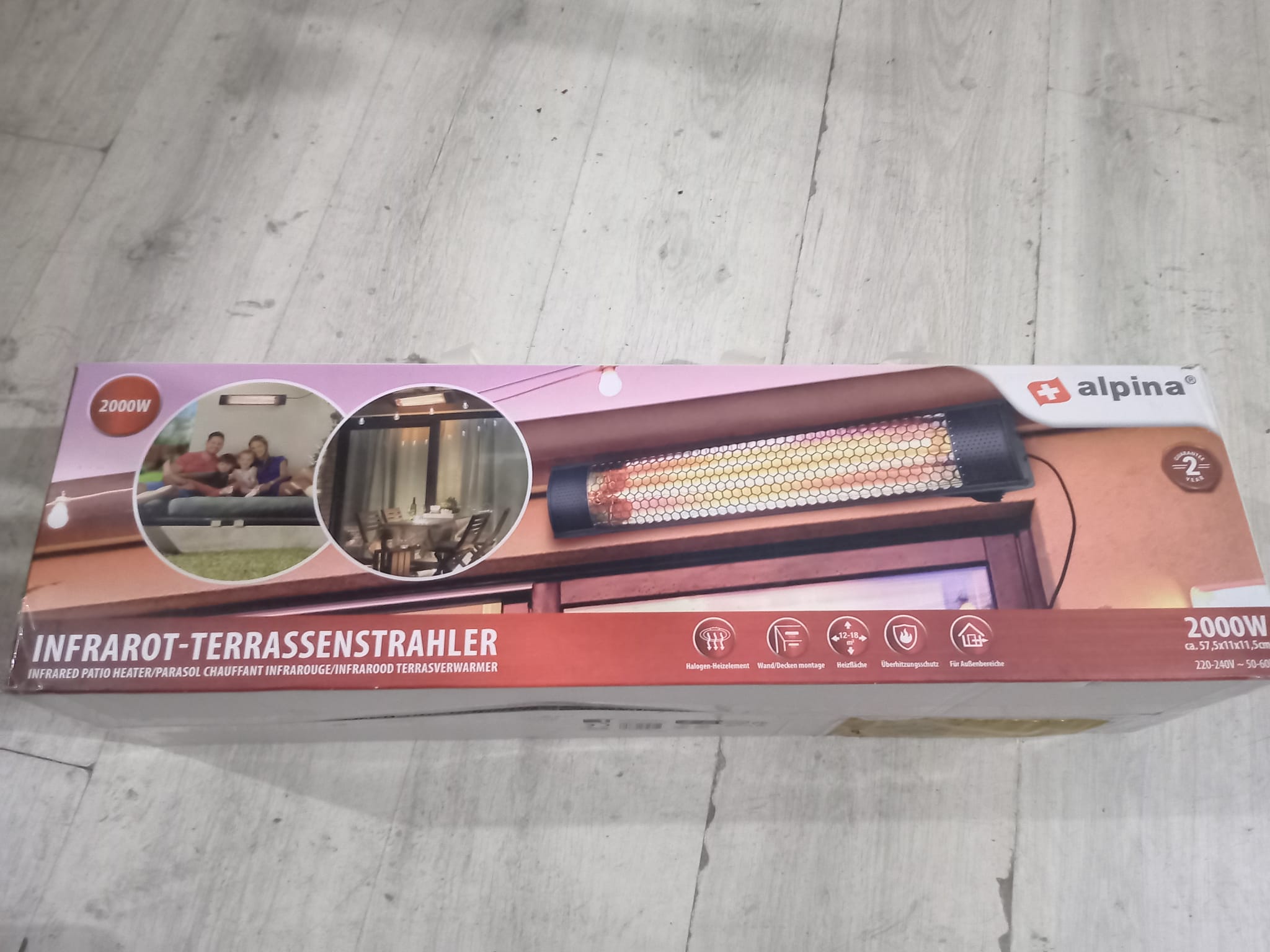Stufa Lampada Riscaldante Infrarossi Alpina 2000W usato in vendita a Reggio Calabria